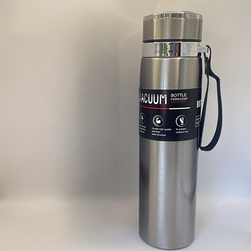 Image of 1l Heavy-duty Vacuum Insulated : Leakproof Thermal Cup W/handle - Hot/cold For Hours, Camping, Travel, Office (ideal Outdoorsmen Gift)