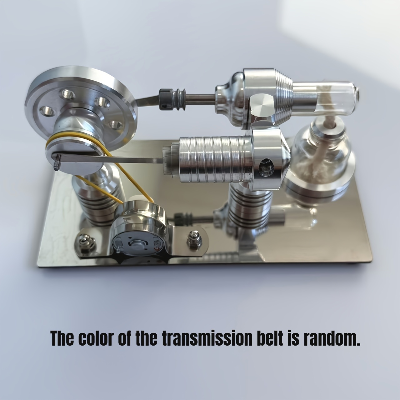 Stirling Engine, Small Engine/external Combustion Engine Model, Steam Engine Model Physics, Conveyor Belt Color Random.