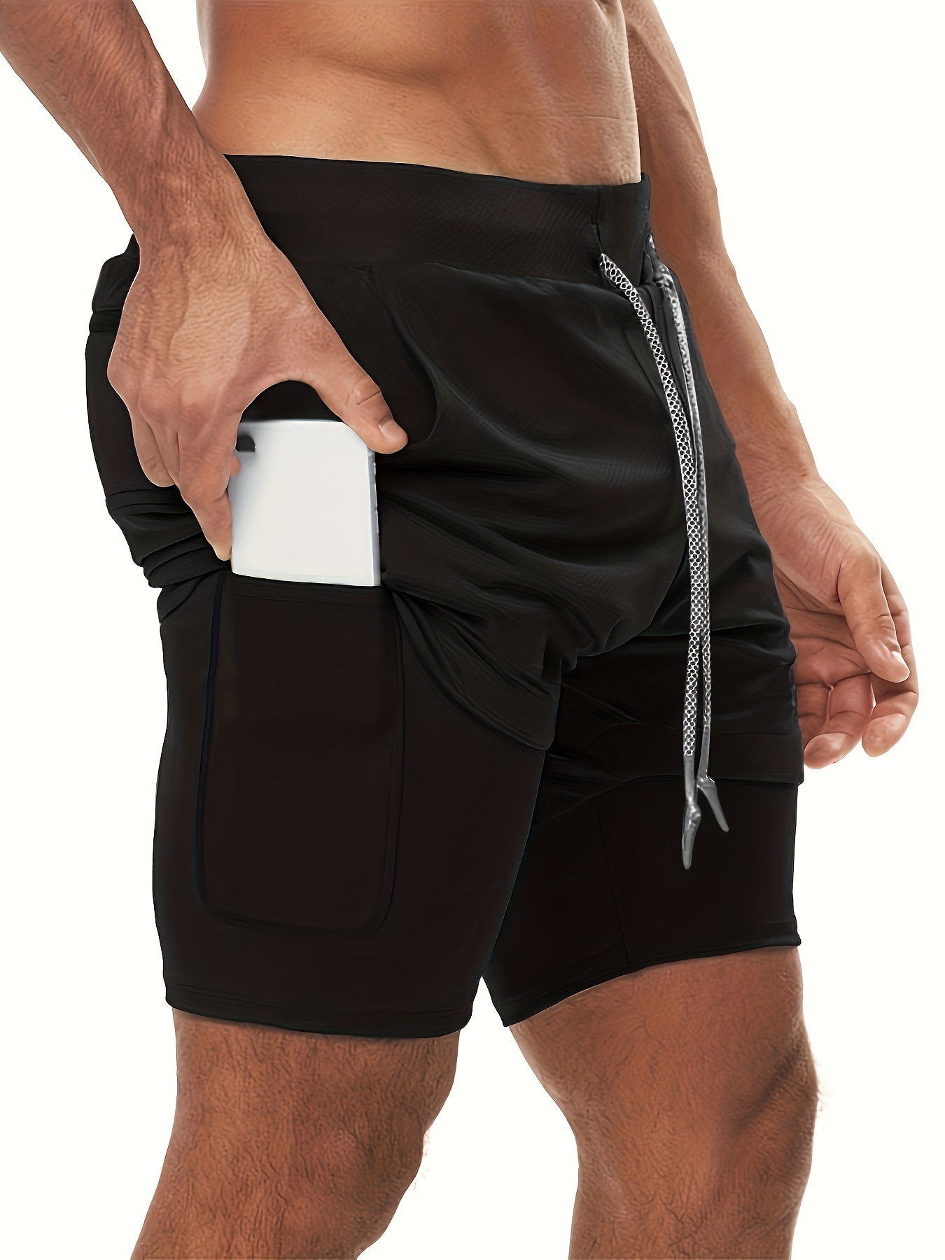 Quick Dry Squat Sports Shorts Men's Casual Pants Running Breathable Fitness Five-point Basketball Pants