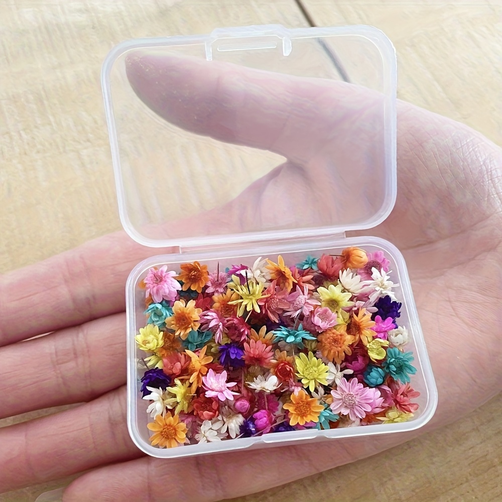Image of 100pcs Exquisite Flower Kit - Perfect For Resin Jewelry Making, Home Decor, Seasonal Art Projects, And Wax Candle Crafting, With Multi-functional Floral Embellishments