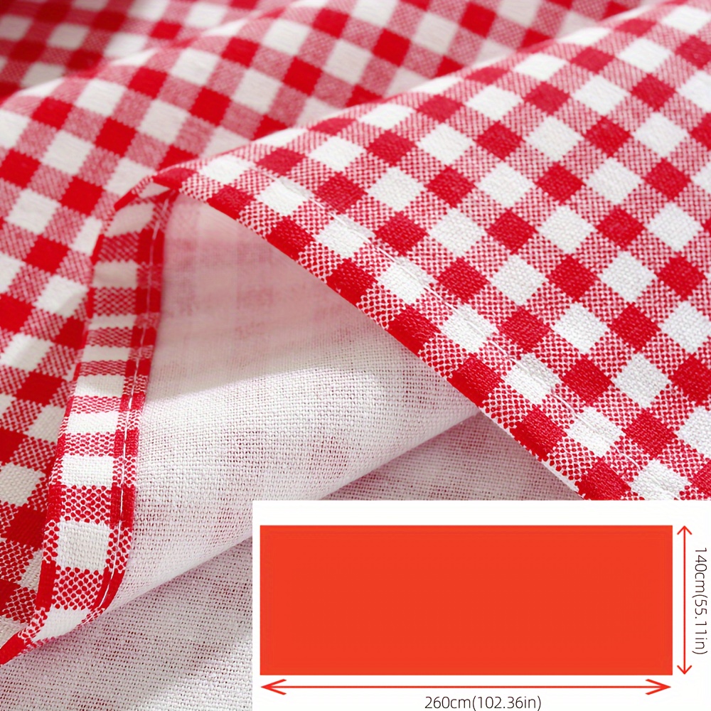Red Checkered Tablecloth, Polyester Printed, Modern Minimalist Style Suitable For Dining Room, Living Room/kitchen/bedroom, Dining Table/desk/coffee Table Decoration, Hotel Tablecloth Ins Tablecloth