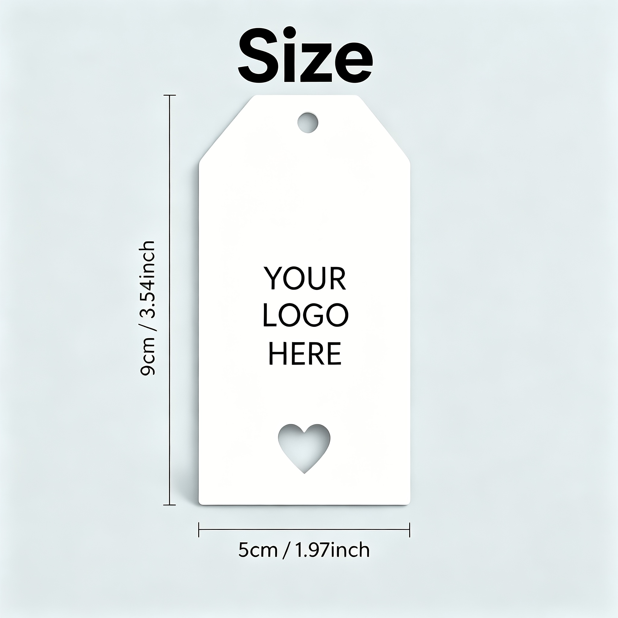 TEMU Custom Heart-shaped Hollow Tag With Provided Image, Personalized Logo Text Printing Paper Gift Tag, Suitable For Wedding Favors And Gift