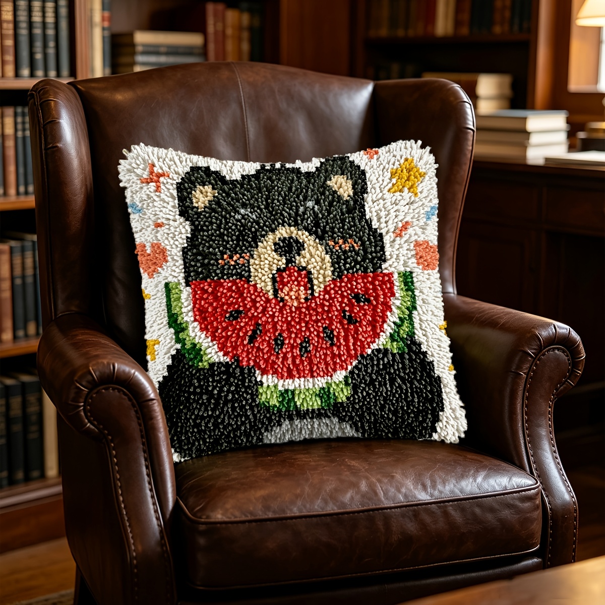 Hook Set with Bear Eating Watermelon Pattern, Complete Kit