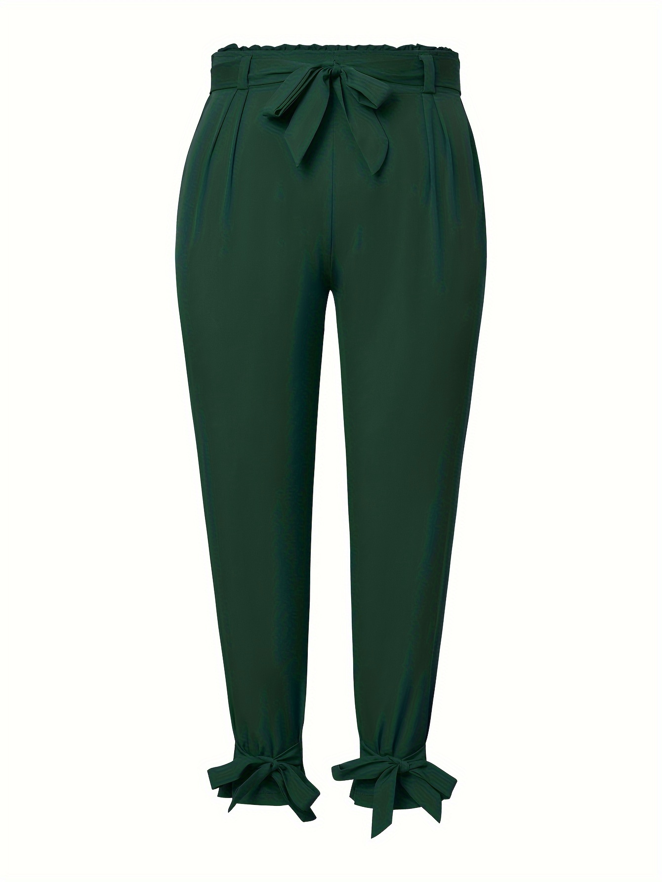 Plus Size Formal Pants Women's Plus Plain Elastic Medium - Temu Canada