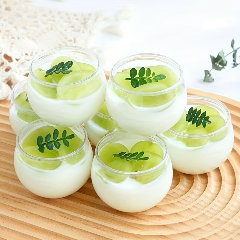 10pcs 120ml disposable round party dessert cup cake yogurt appetizer ice cream ball mousse ball   cup details 9