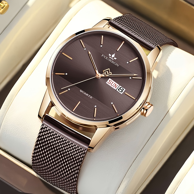 Image of The Fourron Brand A 's Quartz Watch Featuring A Stylish And , Wear, Travel, And Business. An For Birthday And Holiday Gifts, With Multifunctional Capabilities