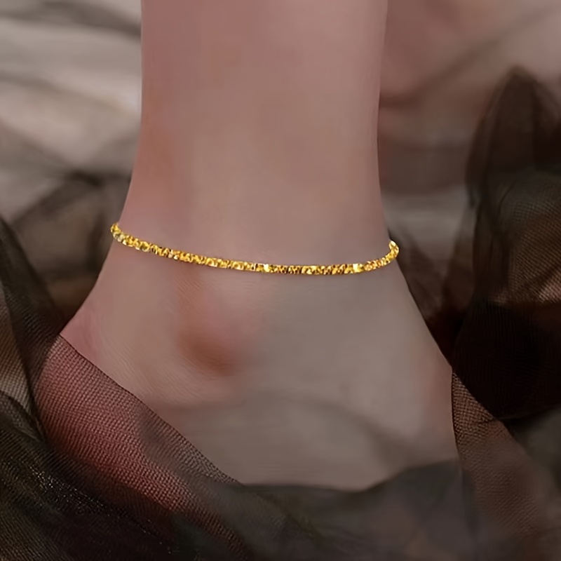 

Style Élégant| Chevillère Élégante en Perles Dorées pour Femmes – Mignonne et Sexy, Cuivre Non Tarnissant, pour les Vacances et le Port