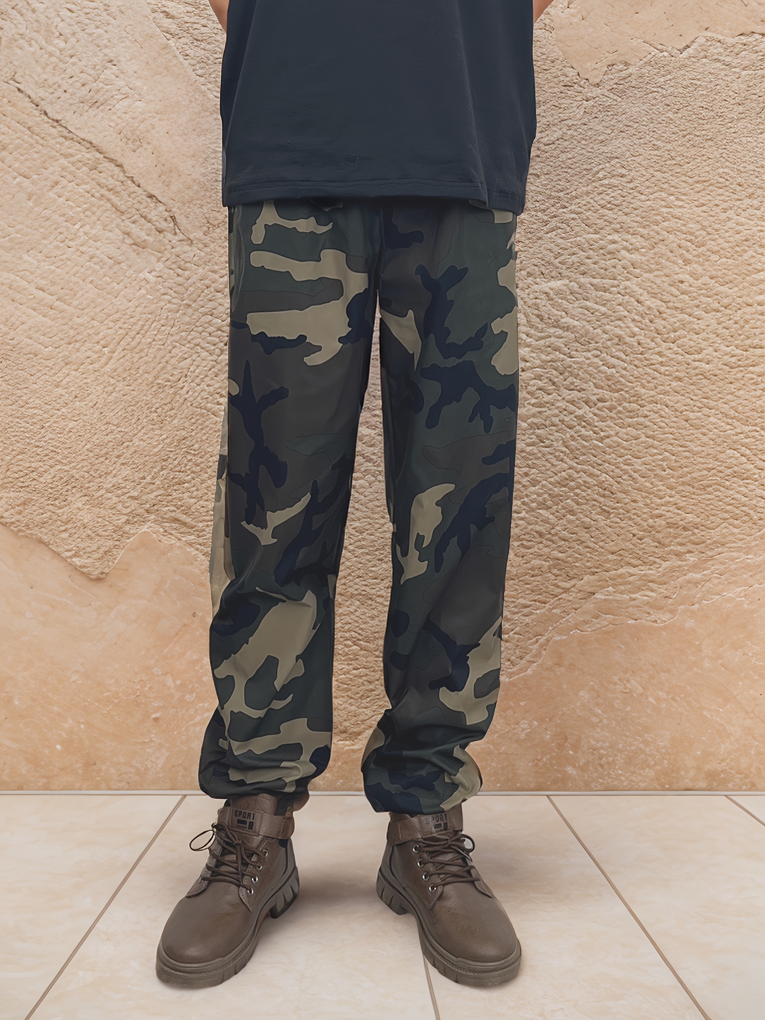 Summer Camo Comfort Trousers - Ultra-Breathable Fabric, Relaxed Fit, Unique Camouflage Pattern Design - Perfect for Warm Weather Activities, Ideal Summer Essential for Men