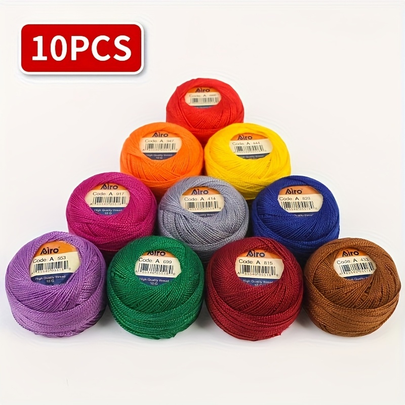 10 Skeins High-End Lace Thread for DIY Embroidery