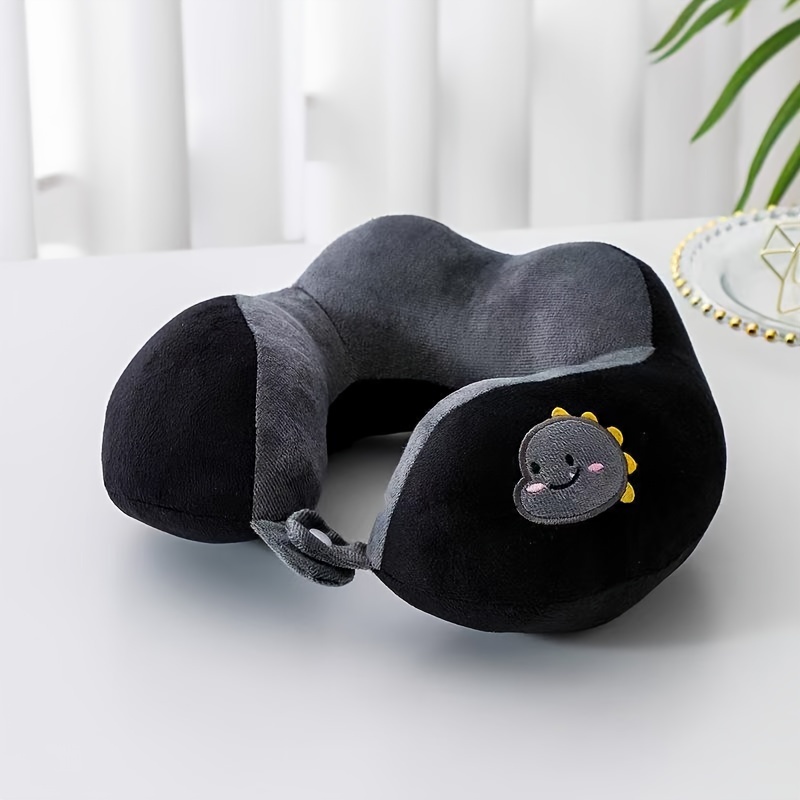 TEMU U-shaped Travel Pillow, Neck Support Cushion, Lightweight, Non-allergenic, Soft, Cover, Fiber Fill, Hand , No Print, Use, 180-200g Weight