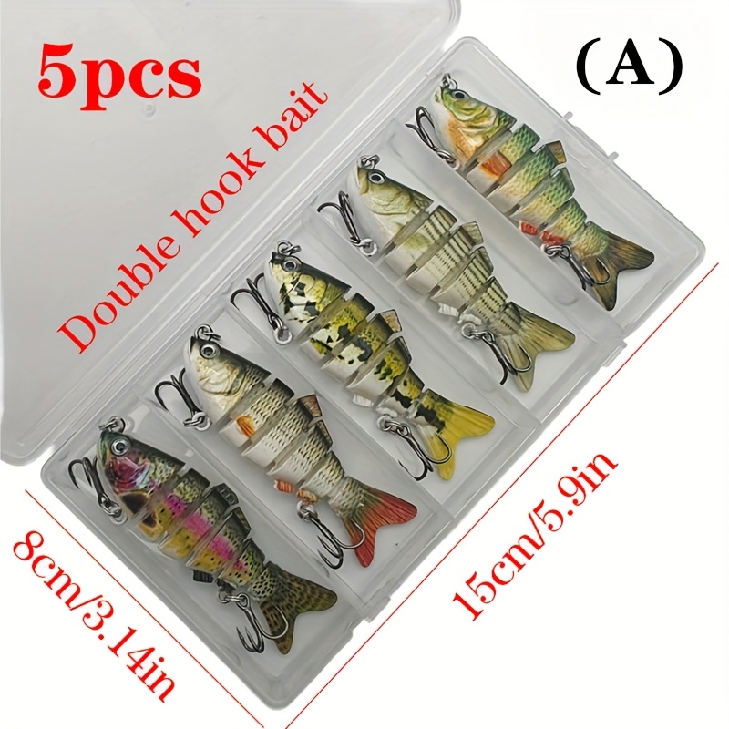 Set Of Small Multi-section Lures Weighing 8.3g, Featuring Double Hooks Sinking, Suitable For Saltwater And Freshwater Fishing
