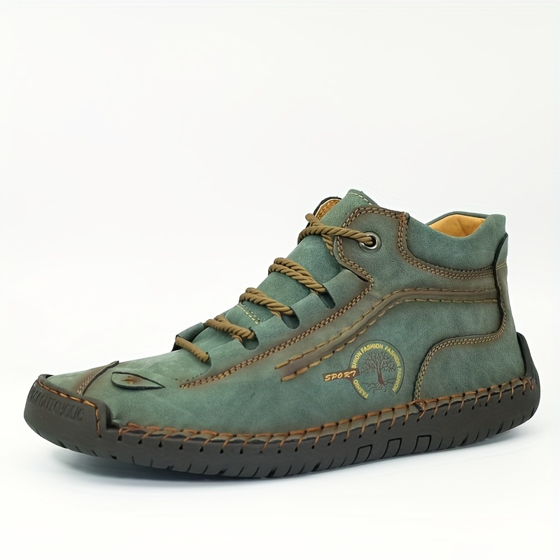 Mens Vintage-stitched Chukka Boots - Ultra-comfortable, Durable & Stylish - Lace-up Ankle Boots For Work, Office, Dress, &