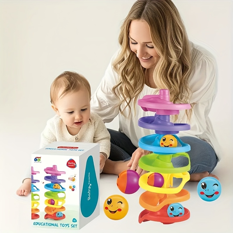 Colorful Rolling Ball Stacking Toy Set