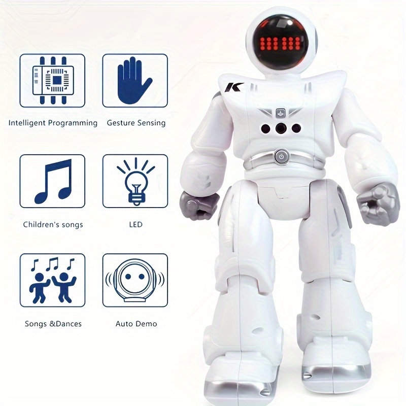 Robot Jouet 4 5 Ans Enfant Programmable avec RC, Intelligent Geste  ContrôLe, Chant Et La Danse, Rechargeable Cadeau d'anniversaire de noël  pour garçon de 6 7 8 9 ans : : Jeux et Jouets
