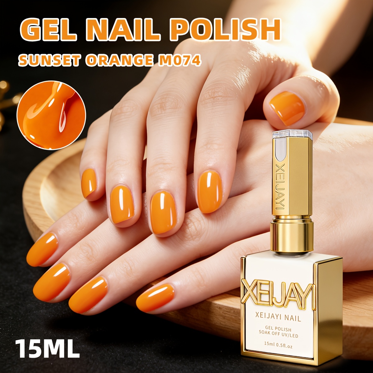 1pc 15ml Long-lasting Solid Color Gel Nail Polish Monochrome . Perfect For Beginners And Easy And Trendy At Home