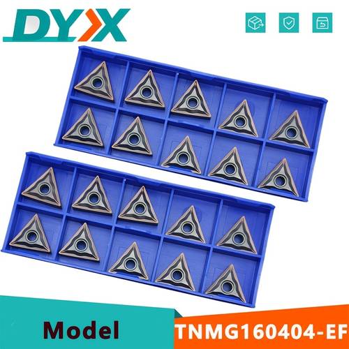 imagen del artículo 10/20 piezas plaquitas de torneado de tnmg160404-ef tnmg331, plaquitas para torno de torneado externo tnmg1604-ef, herramientas de torneado para máquina cnc para material endurecido y