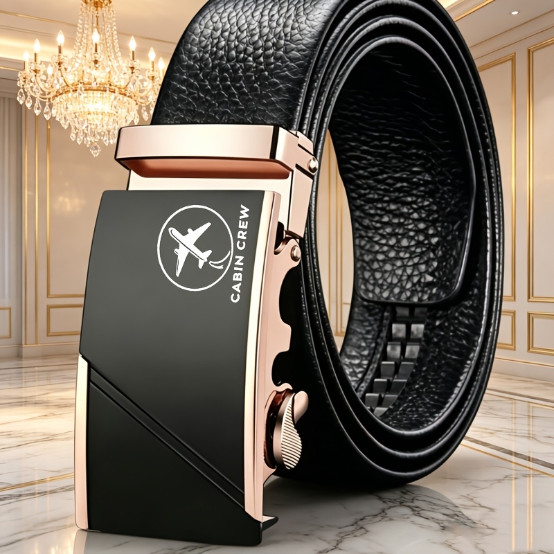 TEMU Men's Belt, Automatic Design, Smooth Adjustment, Convenient To Adjust, Suitable For Casual Sports And Party Occasions, Ideal For Holiday Gifting