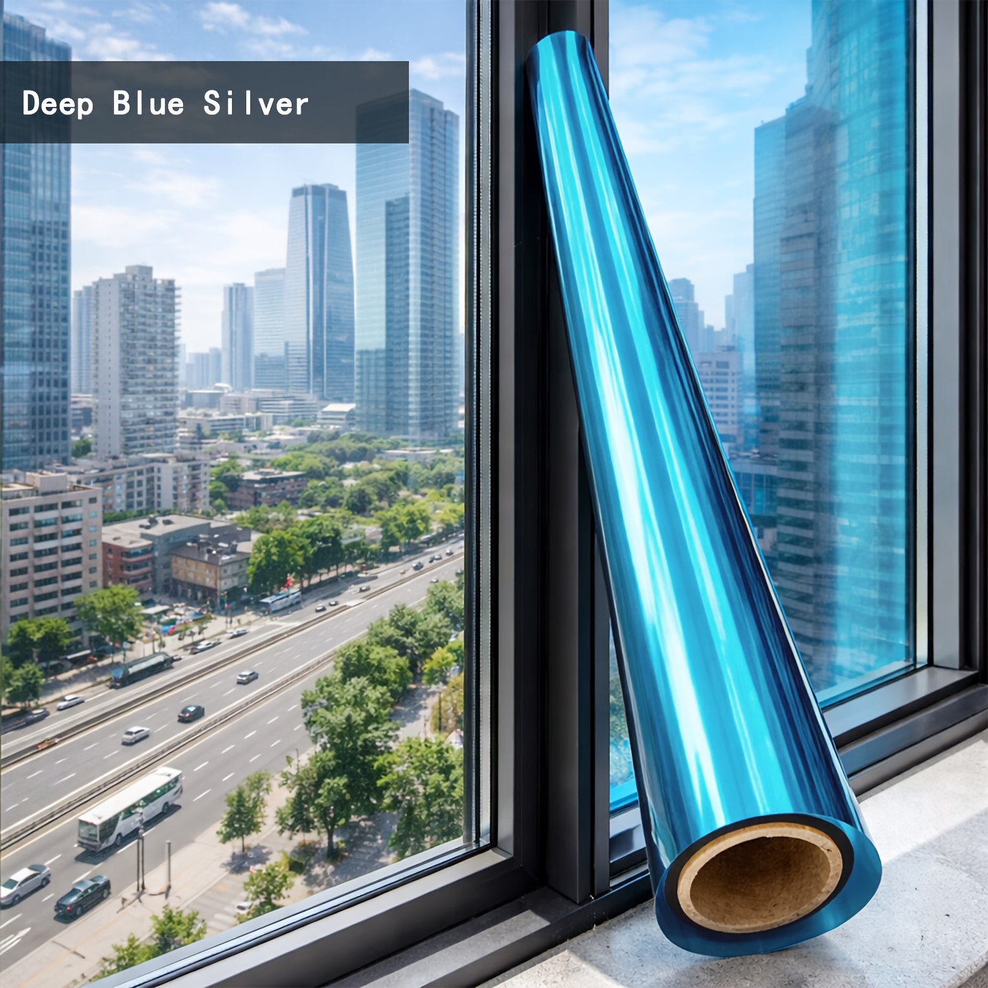 static cling window film for heat insulation privacy and sun blocking suitable for cutting and use in   bedrooms and offices