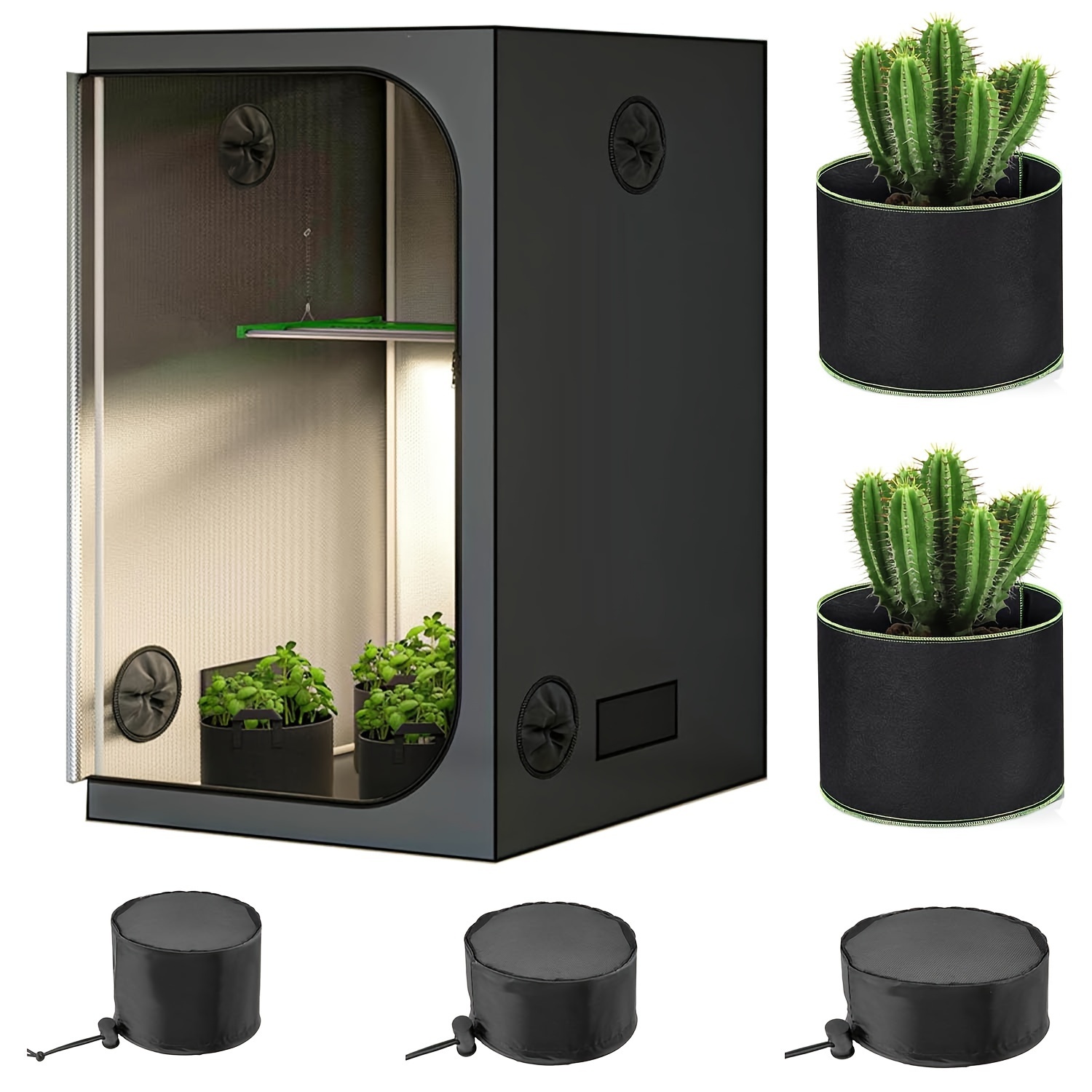 美品】グロウテント 120cm×120cm×200cm グロウテント植物栽培テント