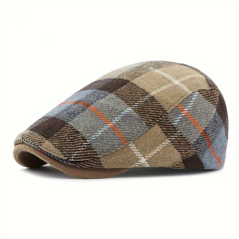 Image of Random Pattern Non-positioning Style Autumn Winter New Tweed Warm Beret Hat Men Women Advance Hat Painter Hat Women