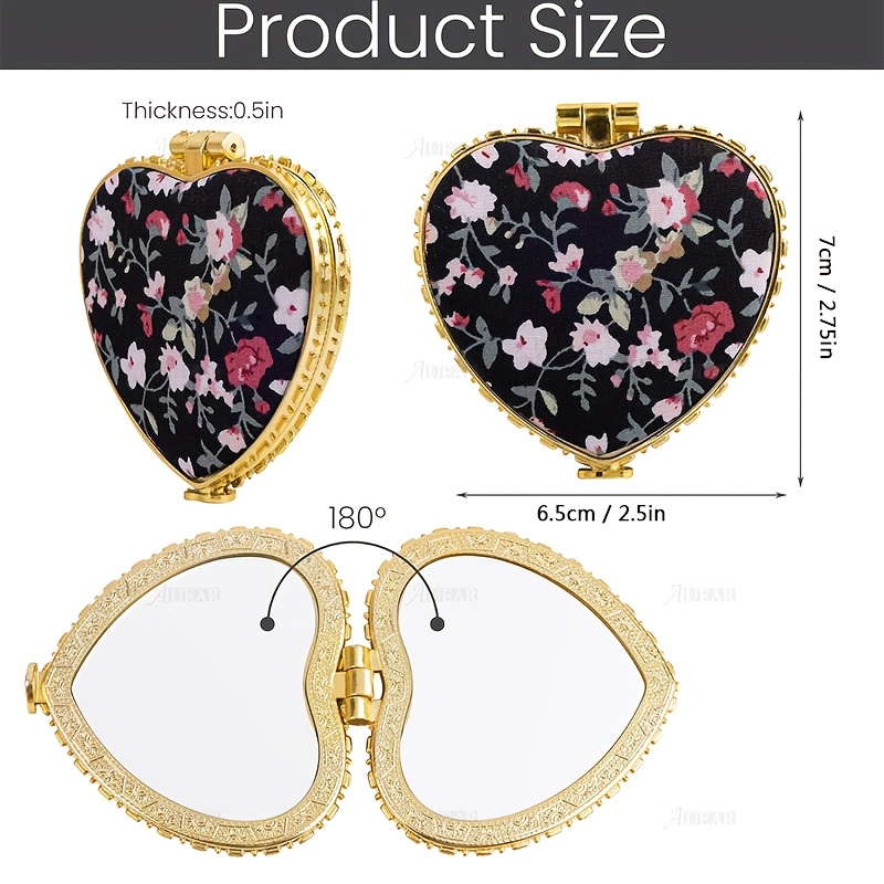 4pcs Double-Sided Folding Mini Makeup Mirrors