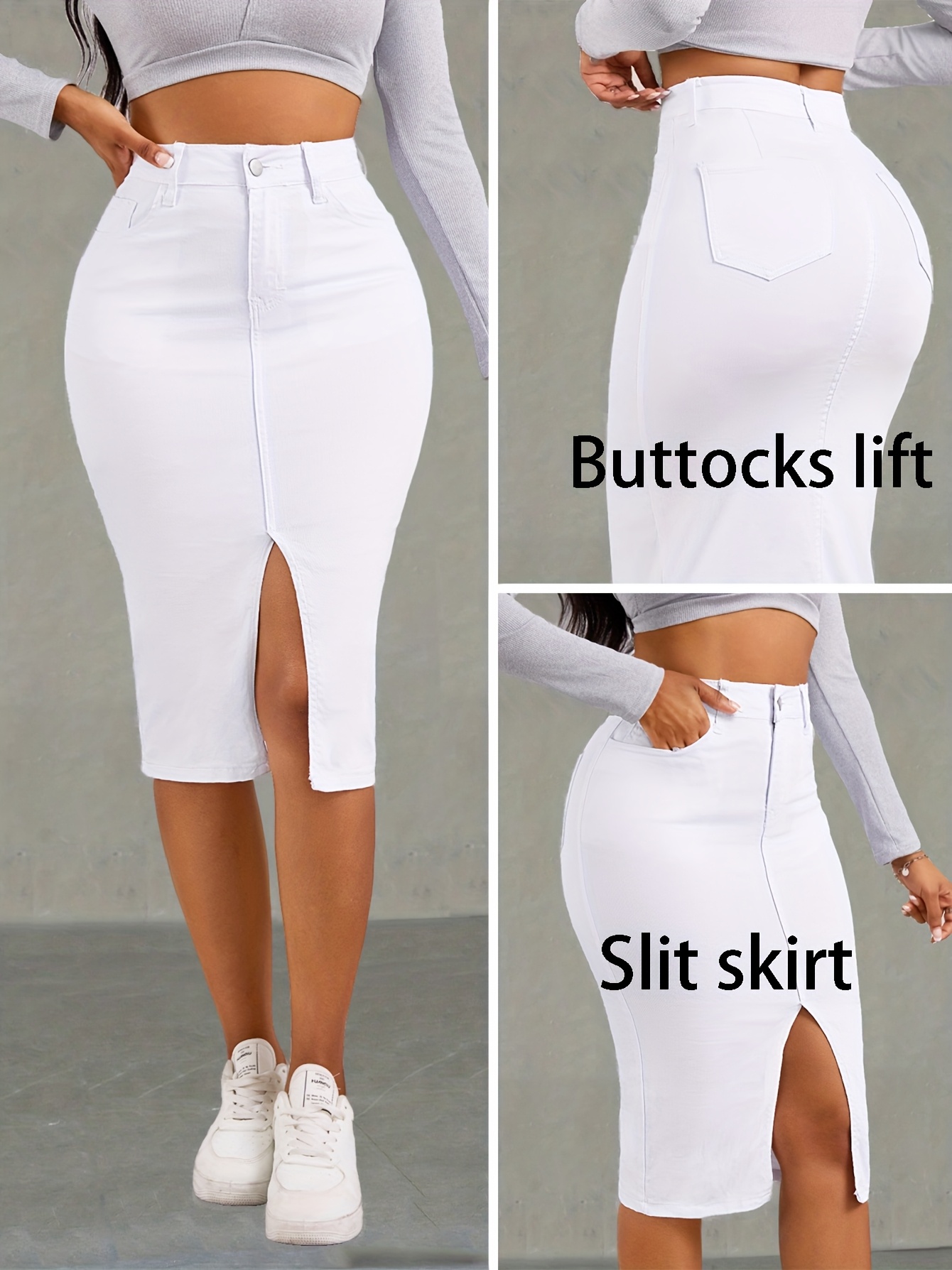slit skirt white denim skirt near me