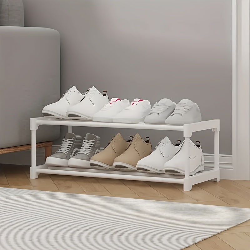 1  tier compact shoe rack storage box shoe organizer durable   ideal for storing shoes and decorations freestanding storage rack suitable for   closets and bedrooms to  
