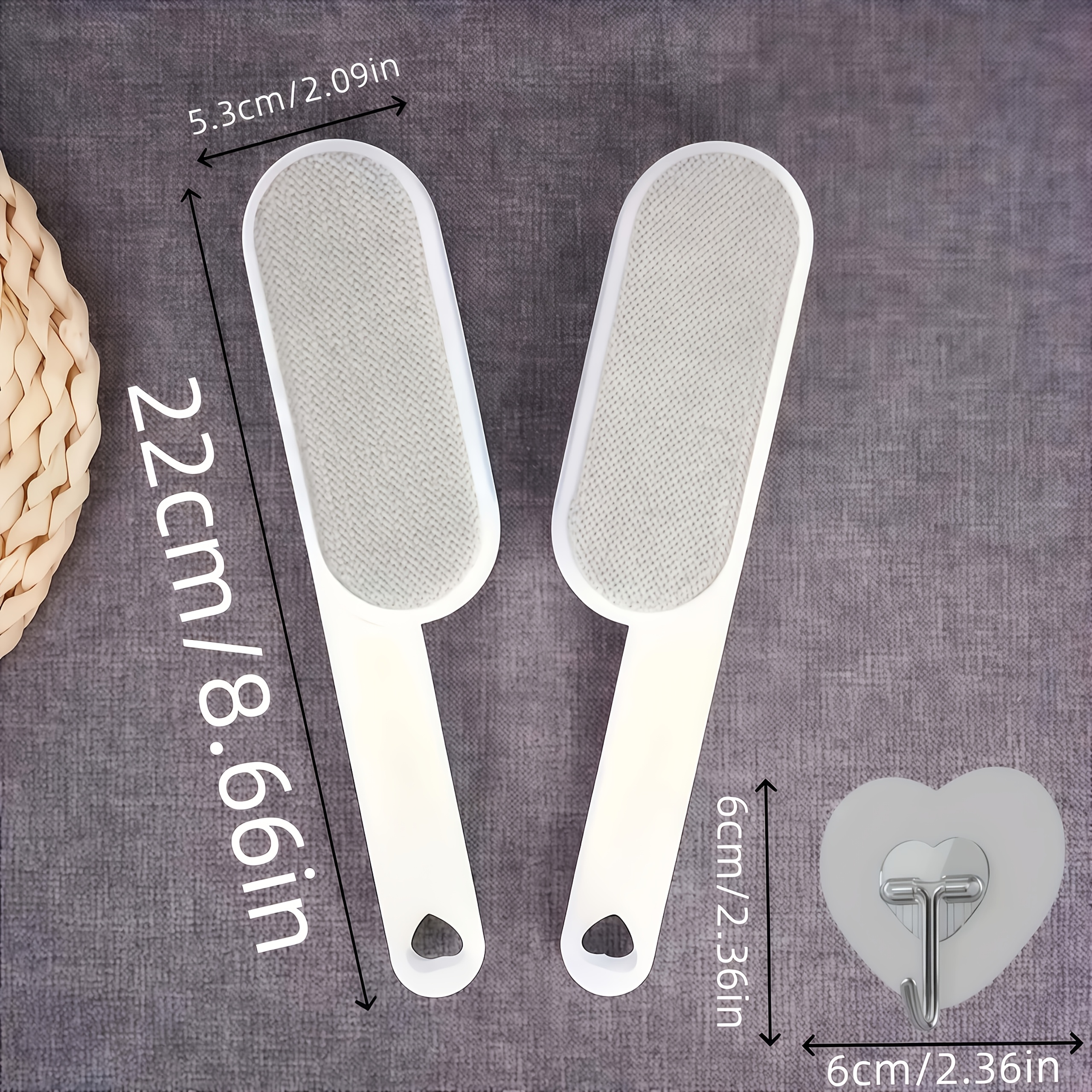 TEMU 3pcs Set( Removal Tools+1hook)a Reusable Double-sided Hair Removal Tool With A Double-sided Electrostatic Adsorption Designergonomicallyshaped