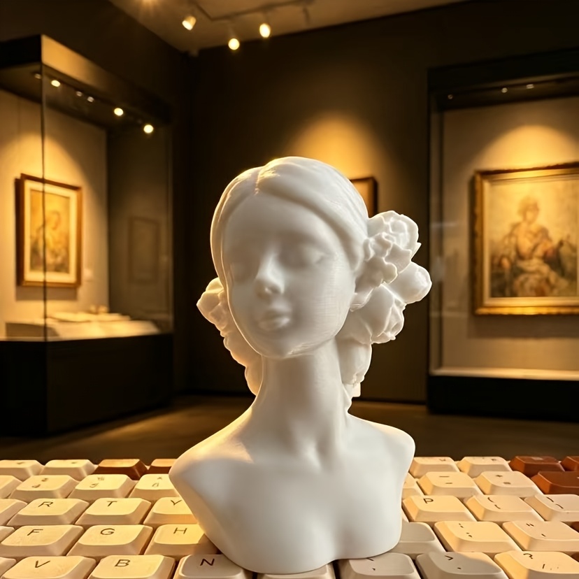 TEMU Statua di con Motivo , Ornamento Minimalista Puro, Decorazione Elegante per Casa, Ufficio, Feste, Design Senza Alimentazione, Regalo Attento per