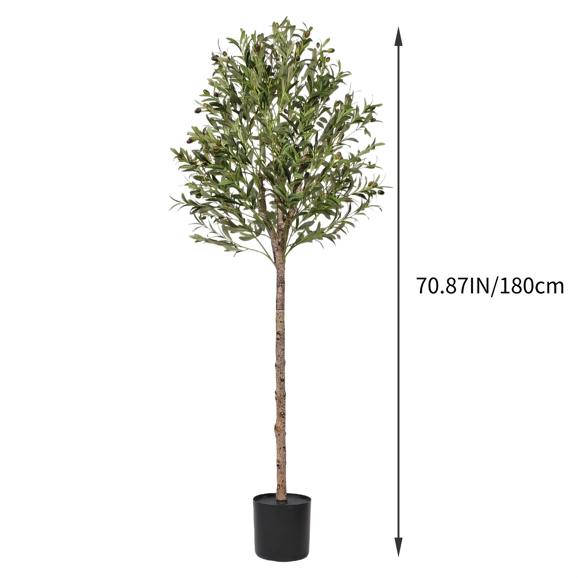 Image of 1pc 70.87-inch Artificial Olive Tree With Foliage, For Daily Home, Hotel, Office, And Restaurant Decoration, Wedding And Festival Party Decor, Bohemian-style Decor, And Housewarming Gift