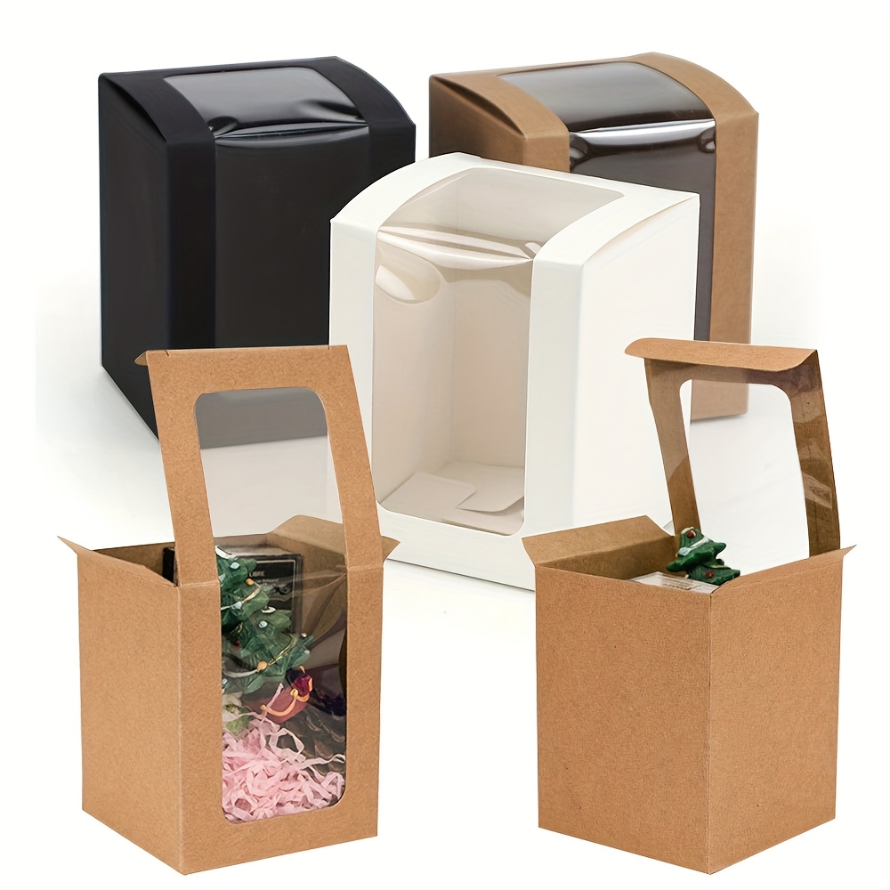 15er Set Kraftpapier Geschenkboxen 10x10x10 Cm – Faltbar, Braun, Für DIY, Hochzeit & Party