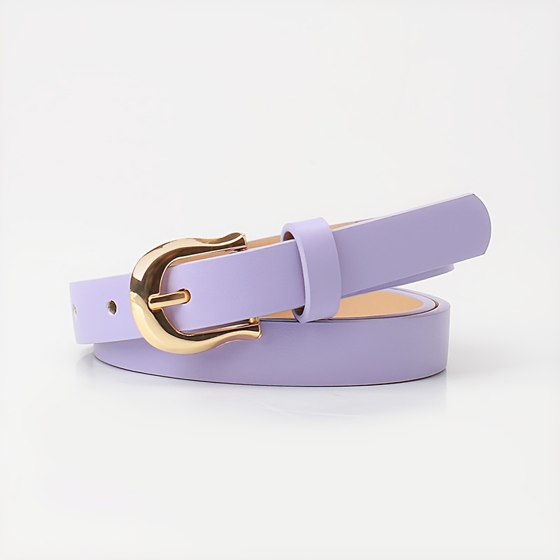 TEMU 2d Flat - Women's Belt Korean Commuter Versatile Needle Flat Belt Women's Candy Color Minimally Decorative Jeans Belt