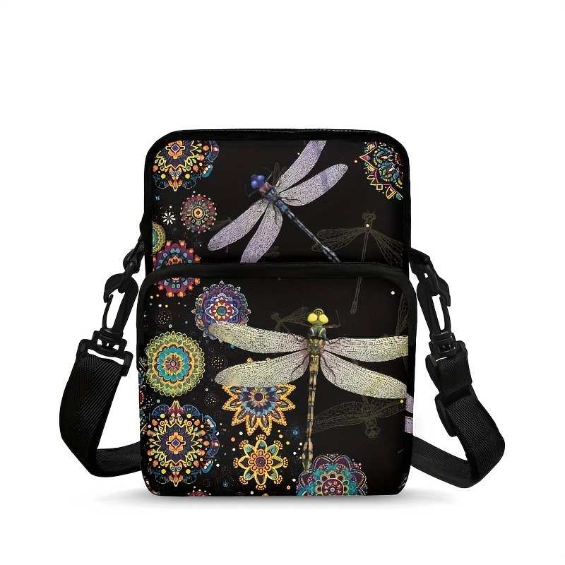 

Crossbody Bag And , Suitable For All Of Light And Layer Crossbody Bag Aesthetic Plant Insect Dragonfly