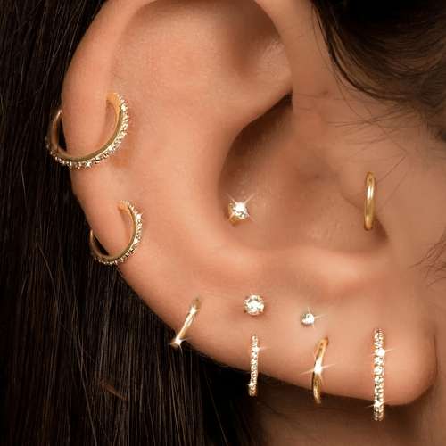 3 Paires De Boucles D'oreilles Argent 925 – Zircon Cubique Brillant – Pour Lobe, Hélix, Tragus – Cadeau Femme, Mère, Amie