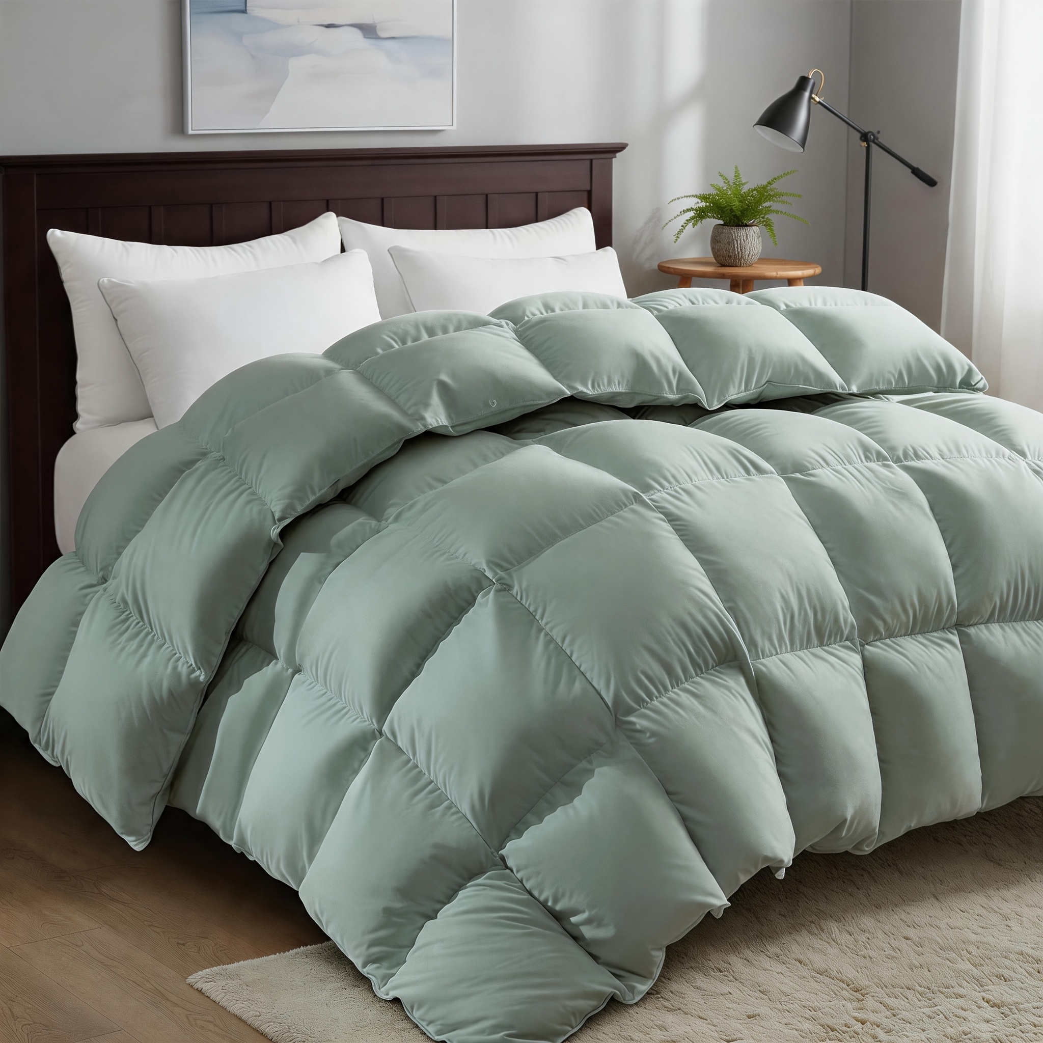 TEMU Summer Down Comforter, Premium Down Comforter, Fluffy And Breathable Bedding Duvet, Ultra-warm And Lightweight For Winter, Multi-colored
