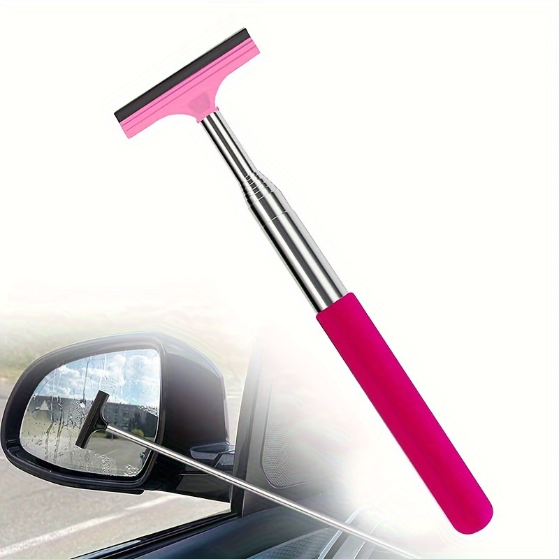 

Universal 2-in-1 Telescopic Car Squeegee Wiper, Car Window And Side Mirror Squeegee With Retractable Handle, Mini Squeegee For Car