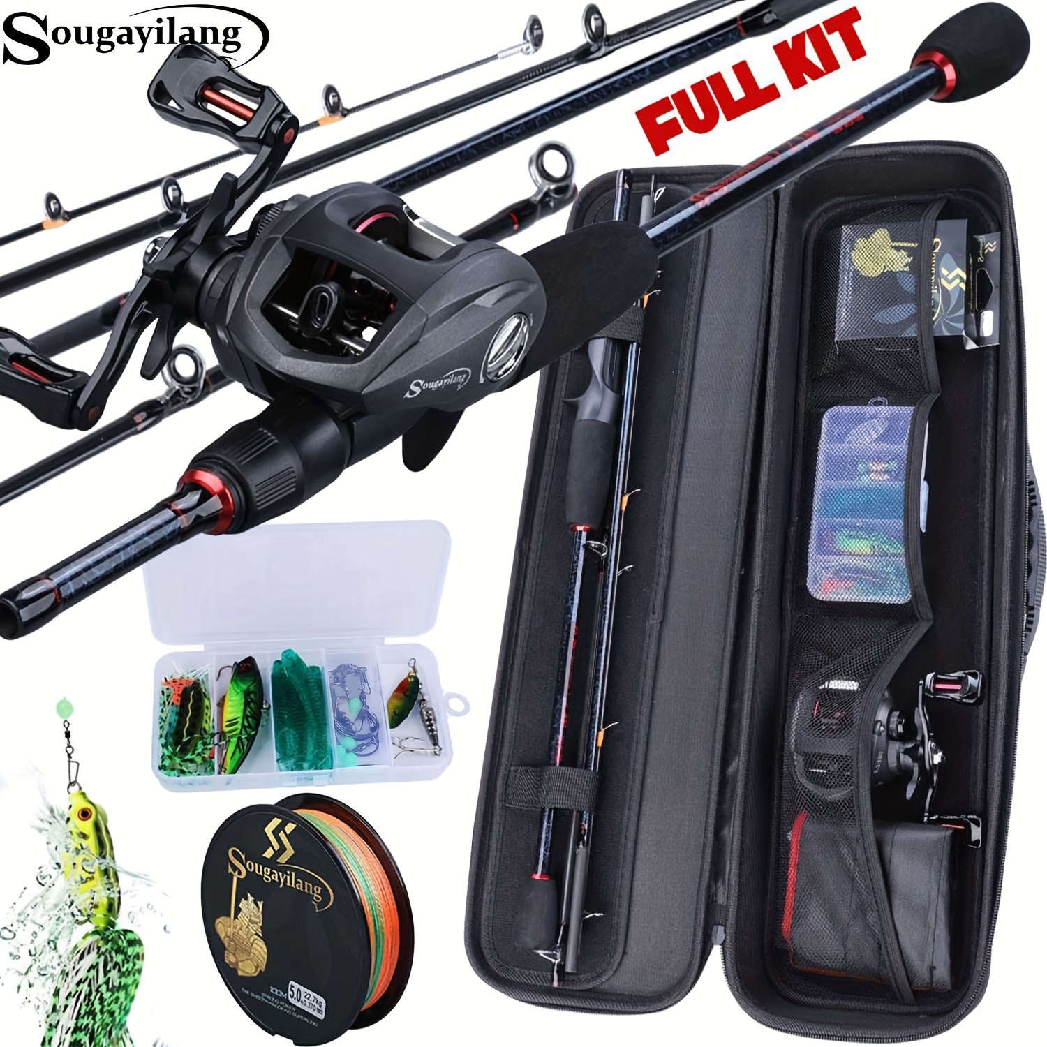 fishing rod reel casting combos 1 8 2 4m - Temu Belgium