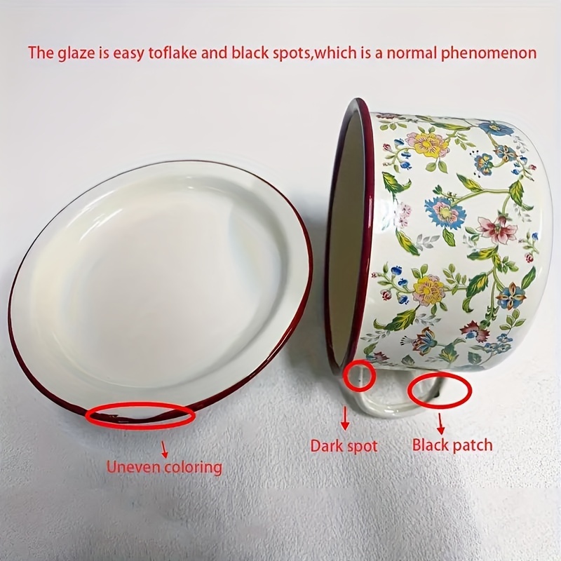   Bowl With Lid Set Durable Retro   Enamelware Bowls For Soup Noodles Salad Microwave Safe Round Bowls For Christmas Halloween Easter Hanukkah Thanksgiving 1 Piece Details 2