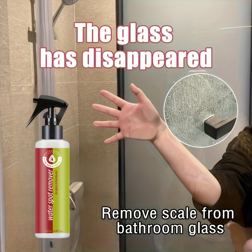 hard water stain removal kit bathroom glass polisher for shower doors and tiles with powerful   remover descaler