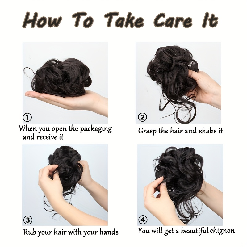 elegant womens synthetic curly donut hair extension easy to style for daily wear christmas parties details 5