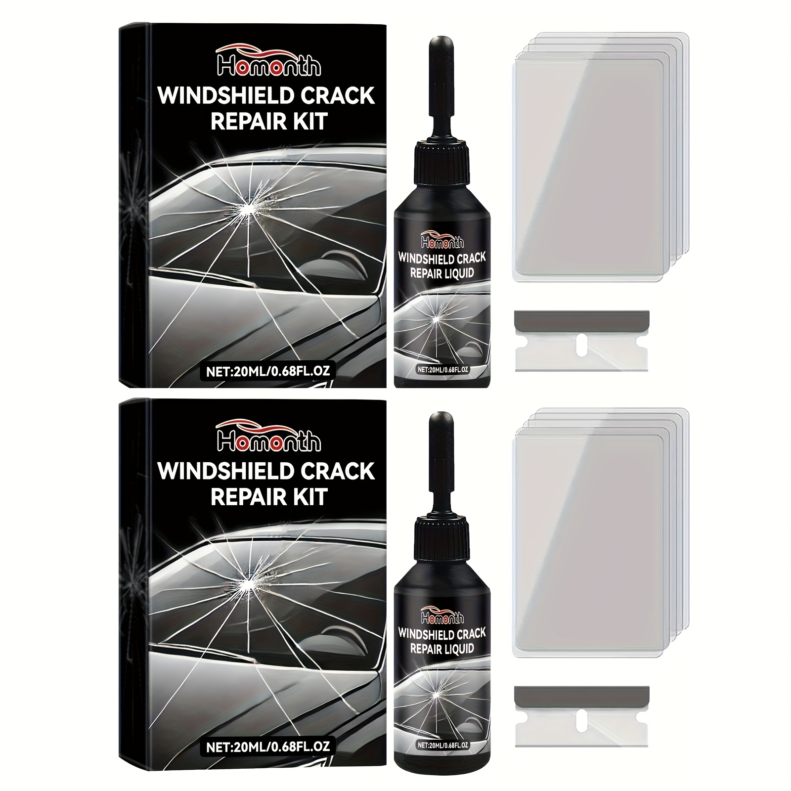 TEMU Automotive Windshield Repair Kit - Tools For Glass Maintenance - Quick And Fix For Durability