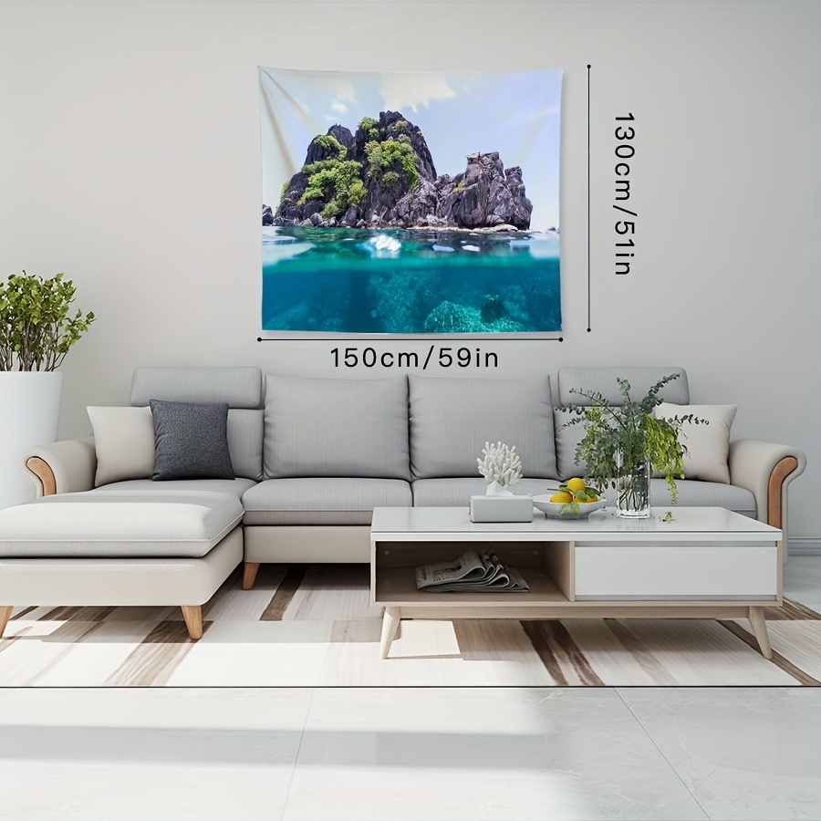 Suede Fabric Background Tapestry Wall Decor Underwater World - Temu New  Zealand