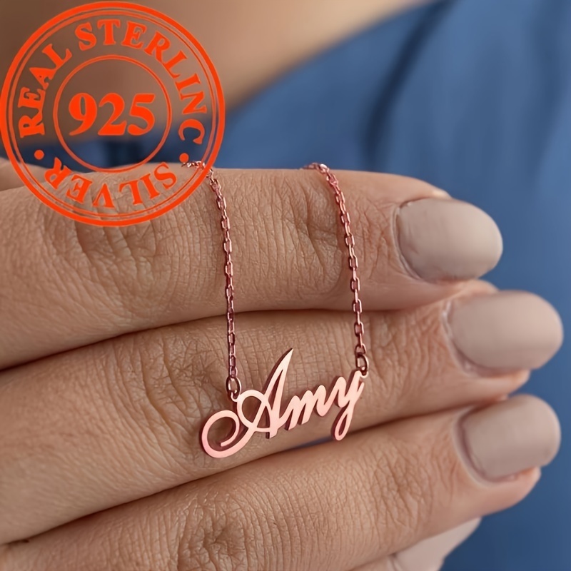 

Engraved, Personalized 925 Silvery Necklace - Engraved Pendant For Women, For Birthdays, Weddings, Graduations &