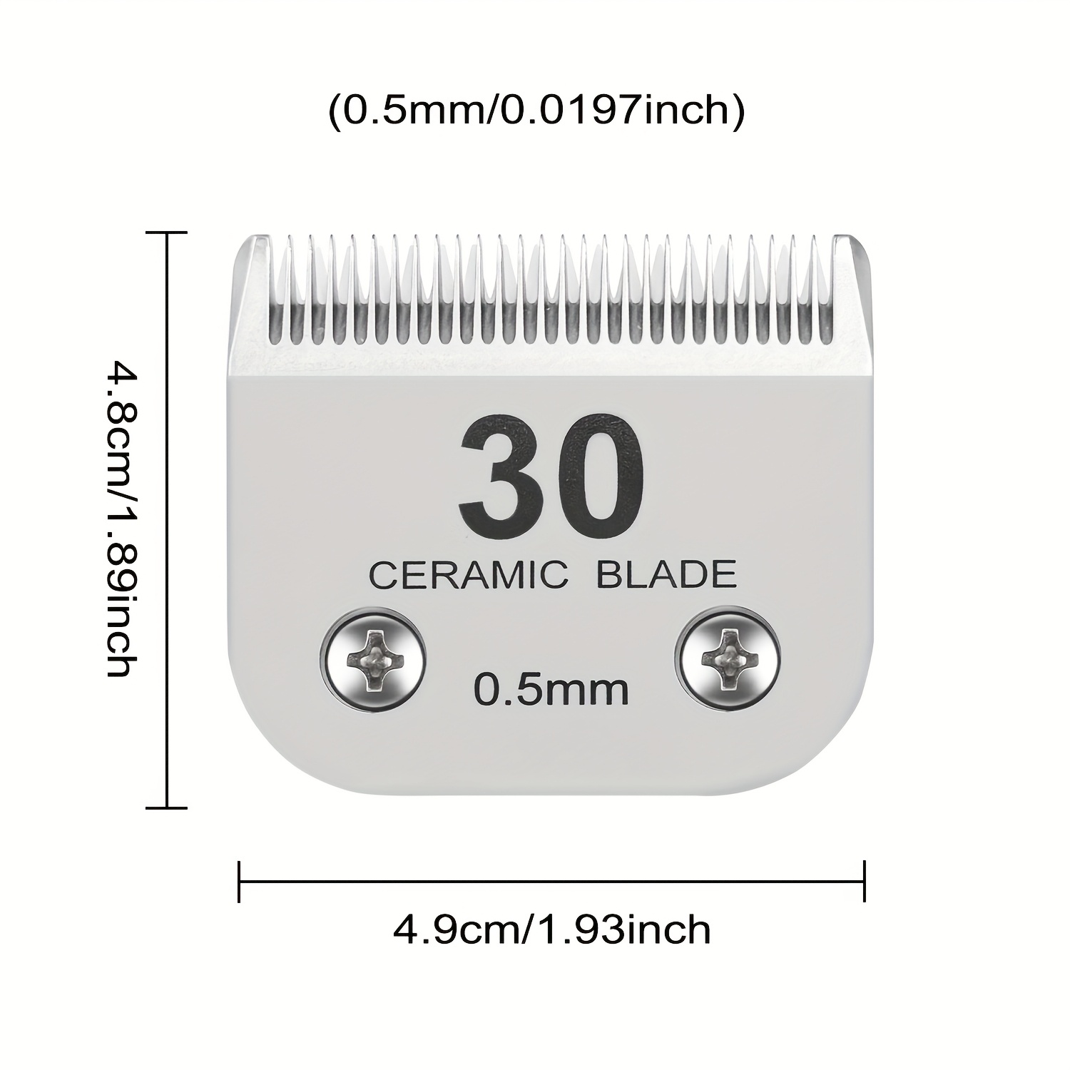 Image of Detachable Pet Dog Grooming Clipper Ceramic Blade, Fit For Size Length 1/50"(0.5mm), Compatible With /heinerger A5, Km Series Clippers