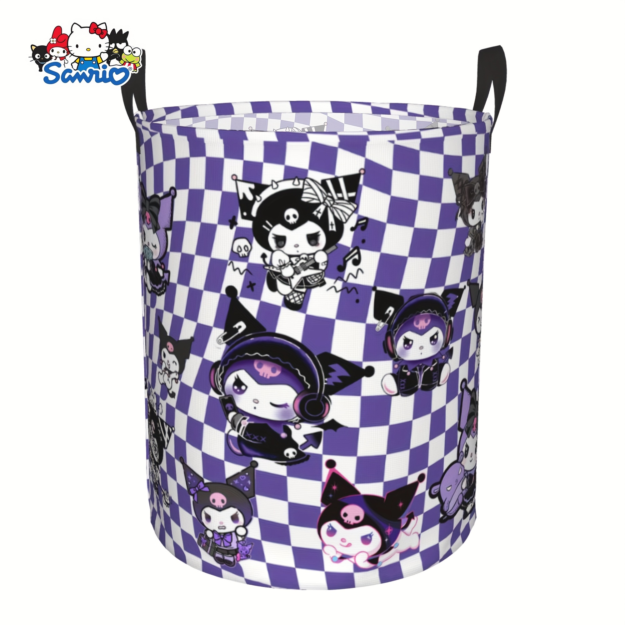 

Sanrio Kuromi Waterproof Laundry Hamper - Portable & Collapsible With Sturdy Handles, Oxford Fabric Storage Basket For , Laundry Baskets