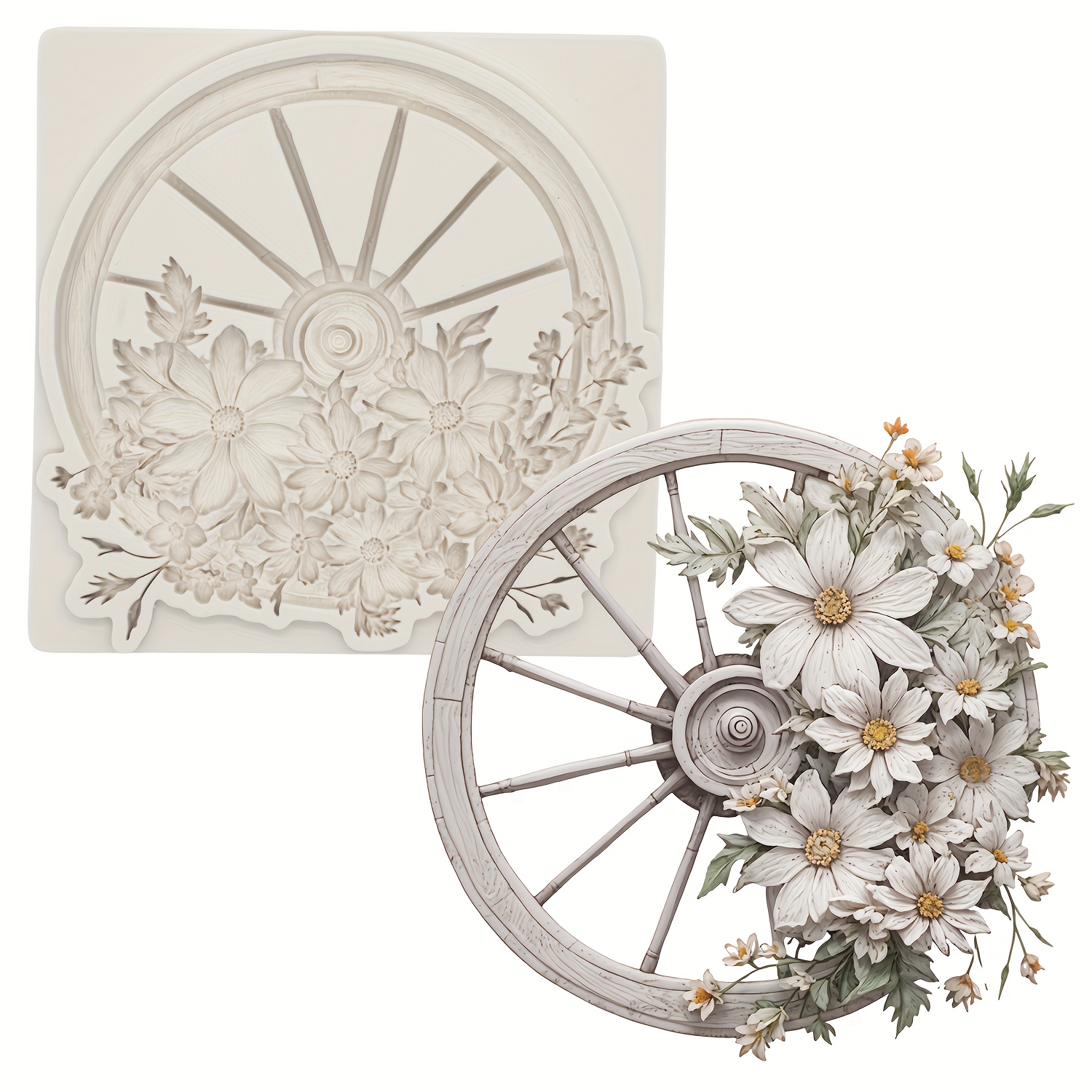 E-shop Rad, Blumen-Silikonform, Harz, Tonschablone, Fondant-Kuchen--Silikonform, Backform, Zuckerkuchen-Dekorationswerkzeug, Küchen-Backzubehör