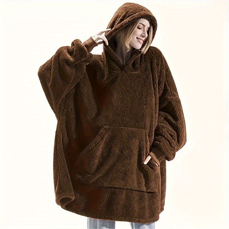 TEMU A New Autumn/winter Unisex Couple's Loungewear Set Featuring A Comfortable, Loose-fitting Double-sided Hoodie That As A Thickened Wearable