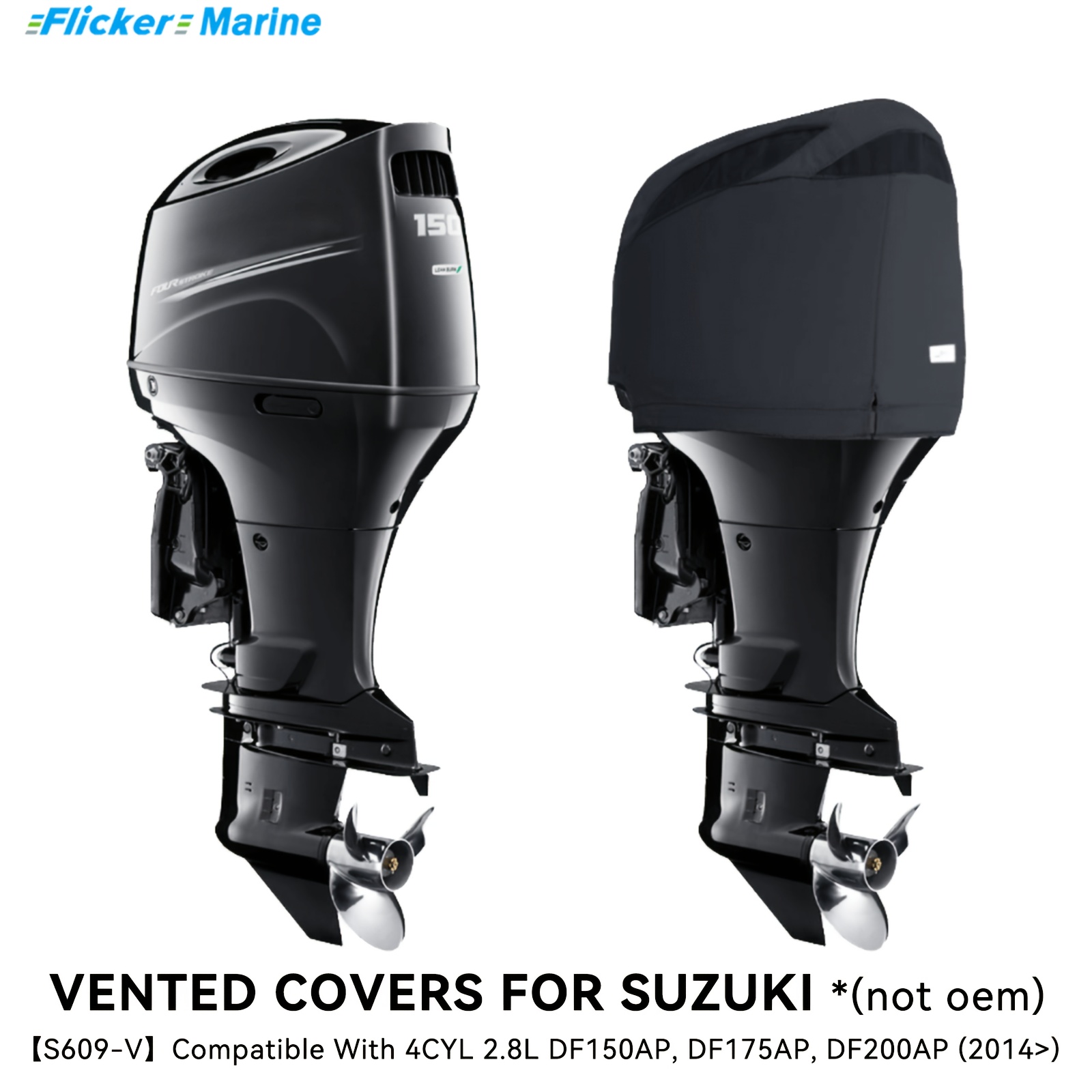TEMU Vented Covers For Outboard Motors Specific Vent Cover Outboard Motor Storage Cover Designed Specifically For Outboard Motor Models To A