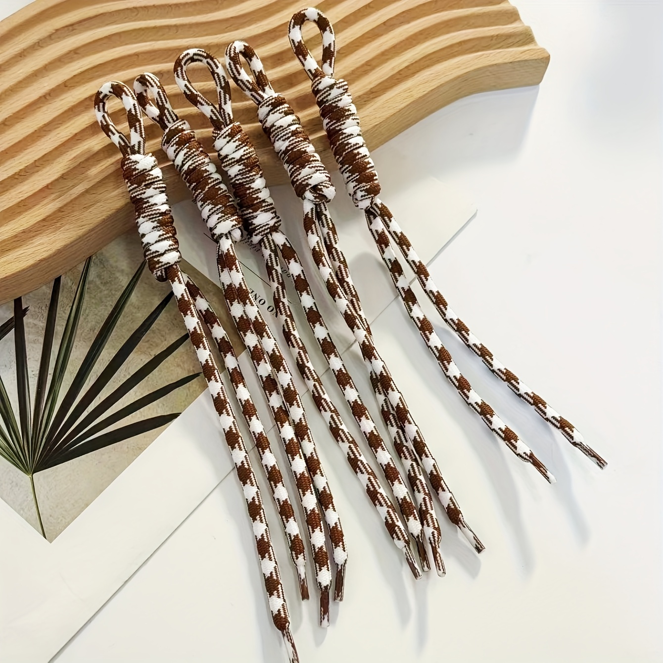 TEMU 5pcs Of Beaded Jewelry And Jewelry Making Supplies, Hand-woven Nylon Rope, Used For Keychains, Key Chains, Bags, Cups And Other Pendants
