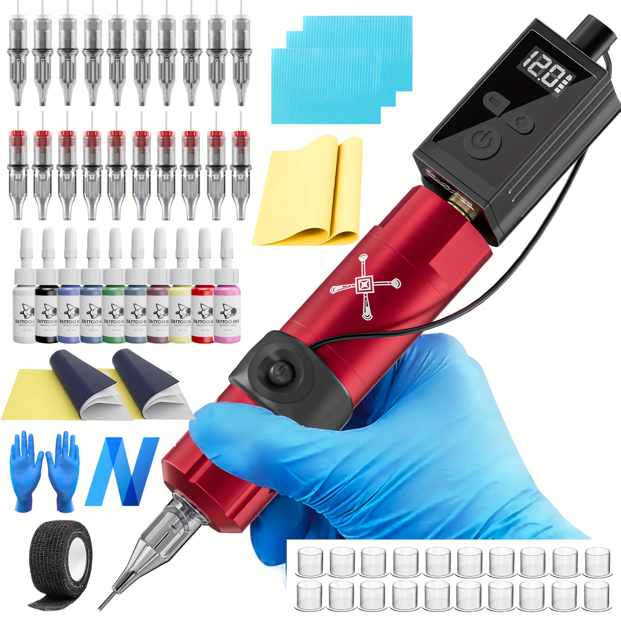 Wireless Tattoo Kit Complete Tattoo Pen Secant Fog - Temu United 